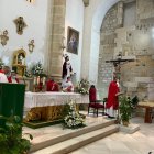 Momento de la misa en San Juan.