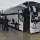 Trasbordo en bus para ir a la estación de Huércal.