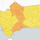 Mapa del nivel de alerta en las provincias andaluzas.