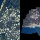 Imagen compartida por el astronauta francés en la que se ven invernaderos de Westland y de El Ejido.