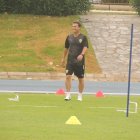 La primera imagen de Rubi el 12 de julio camino del primer entrenamiento.