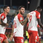 El capitán José Carlos Lazo celebrando el primer gol de la noche.