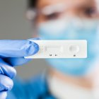 Una prueba de detección de Covid-19.