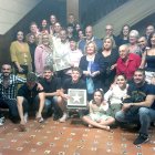 Foto de familia de los Fernández, tras la colocación de la estrella en la Casa del Cine.