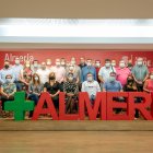 Delegados del PSOE de Almería en la sede provincial.