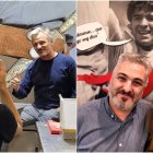 Viggo Mortensen se fotografía con aficionados en el bar Tango. Al lado, Chiara Mastroianni junto a Leo Herman, gerente del local.
