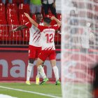 Sadiq celebra su último gol, que fue a la Real B.