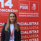 Loly Cruz, en el Congreso esta mañana.