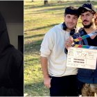 Paco Bezerra, en una imagen difundida tras la concesión del premio y junto al director Pablo Maqueda en una foto de Haizea G. Viana.