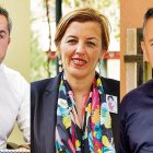 Los tres candidatos del PSOE.