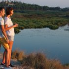 Imagen de visitantes al humedal de Vera: \'Salar de los Canos\'