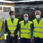 El alcalde de Carboneras junto al delegado del gobierno, el subdelegado y el director general de Endesa