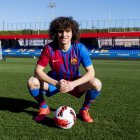 Fabio Blanco posando como blaugrana.