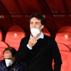 No fue una noche fácil para el entrenador del Almería.