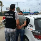 Imagen del momento de la detención del acusado de asesinato.