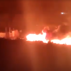 Incendio en Los Almendros.