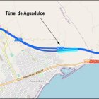 Plano que muestra el lugar en el que se realizarán las obras en la A-7.