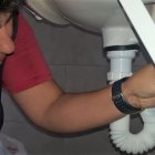 Eloísa Medina durante una instalación en un domicilio.