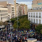 Vista aérea de la manifestación de la Puerta de Purchena.