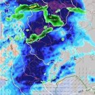 Situación de la borrasca atlántica a mediodía del próximo jueves