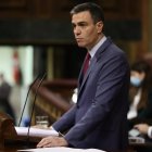 El presidente del Gobierno, Pedro Sánchez, comparece en sesión plenaria.