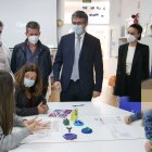 La viceconsejera de Educación y Deporte, M.ª Carmen Castillo, junto al delegado territorial en Almería, Antonio Jiménez, en el IES Abdera