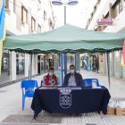 Punto de recogida instalado en el Pasaje del Libro de Adra.