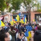 Imagen de la manifestación por la paz en Ucrania en la Puerta de Purchena.