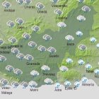 Mapa de precipitaciones de la AEMET el próximo lunes en Almería.