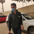 Nélson esta mañana en el Estadio de los Juegos Mediterráneos.