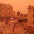 Imagen de este martes del centro de Almería.
