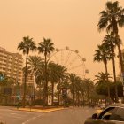 Imagen de la noria, instalada en la Rambla.