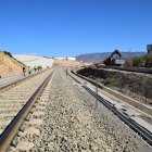 Vías del tren cerca de la estación de Almería.