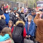 Llegada de ucranianos a Canjáyar el pasado sábado.