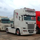 Cabezas tractoras de huelguistas estacionadas esta semana en el Polígono Industrial de La Redonda, en El Ejido.