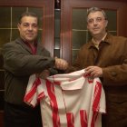 Pepe Meca y Guillermo Blanes el día que nació la UD Almería.