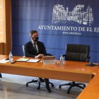 El alcalde de El Ejido, el edil responsable de TIC y el jefe de Informática.