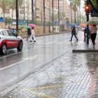 Imagen de un día de lluvia en la capital.