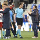 Lazo con cara de asombro en El Alcoraz.