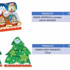 Los productos Kinder retirados.
