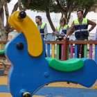 Visita del alcalde al parque de Las Norias.