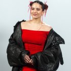 Rosalía, en la presentación en Madrid de su último disco, Motomami.