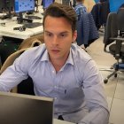 Diego Plaza en los últimos minutos del Almería-Sporting.