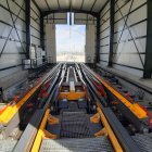 Imagen de archivo de un cambiador de ancho de vía.