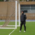 Rubi bajo la lluvia preparando el choque del sábado con el Amorebieta.