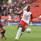 Sadiq en el partido ante la Real Sociedad B.