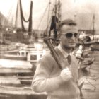 José de Juan Oña, en su juventud, en el Puerto de Almería.