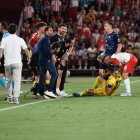 Alta tensión entre el UD Almería y el Alcorcón.