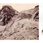 El primitivo camino de tierra que salía de Almería dirección al Poniente, con San Telmo arriba. A la derecha, José de Roda.