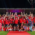 La plantilla que ha llevado al club rojiblanco a la máxima categoría.